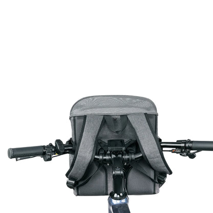 Dog bike basket carrier backpack for small pets, expandable Oxford cloth pet pannier attached to bicycle handlebars