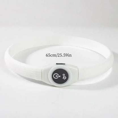 LED Illuminated Dog Collar, Waterproof PVC Material, With USB Interface, 3 Modes, Suitable for Large, Medium And Small Dogs.