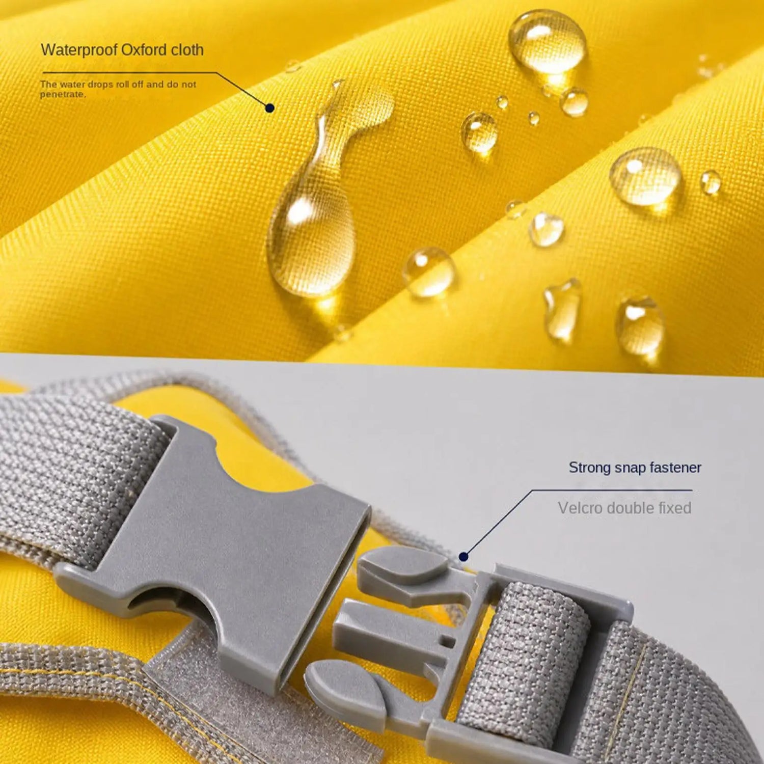 adjustable dog life jacket with waterproof Oxford cloth, strong snap fastener, and high buoyancy for safe swimming