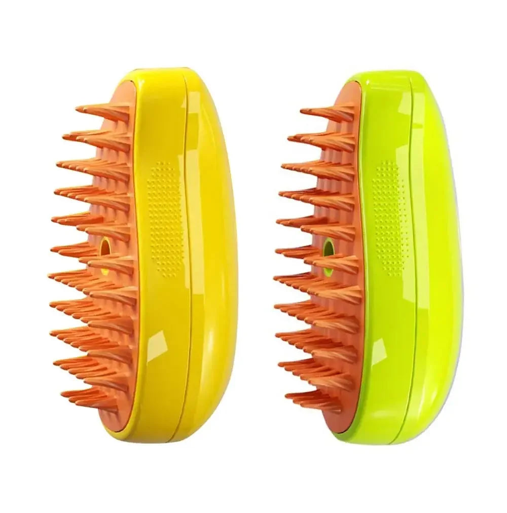 pet steam grooming brush electric 3-in-1 massage comb for cats and dogs, shedding and detangling tool