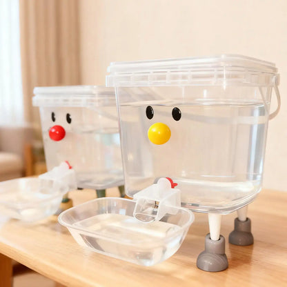 Cartoon automatic pet water dispenser for dogs and cats, 3/5L plastic fountain bowl for home use