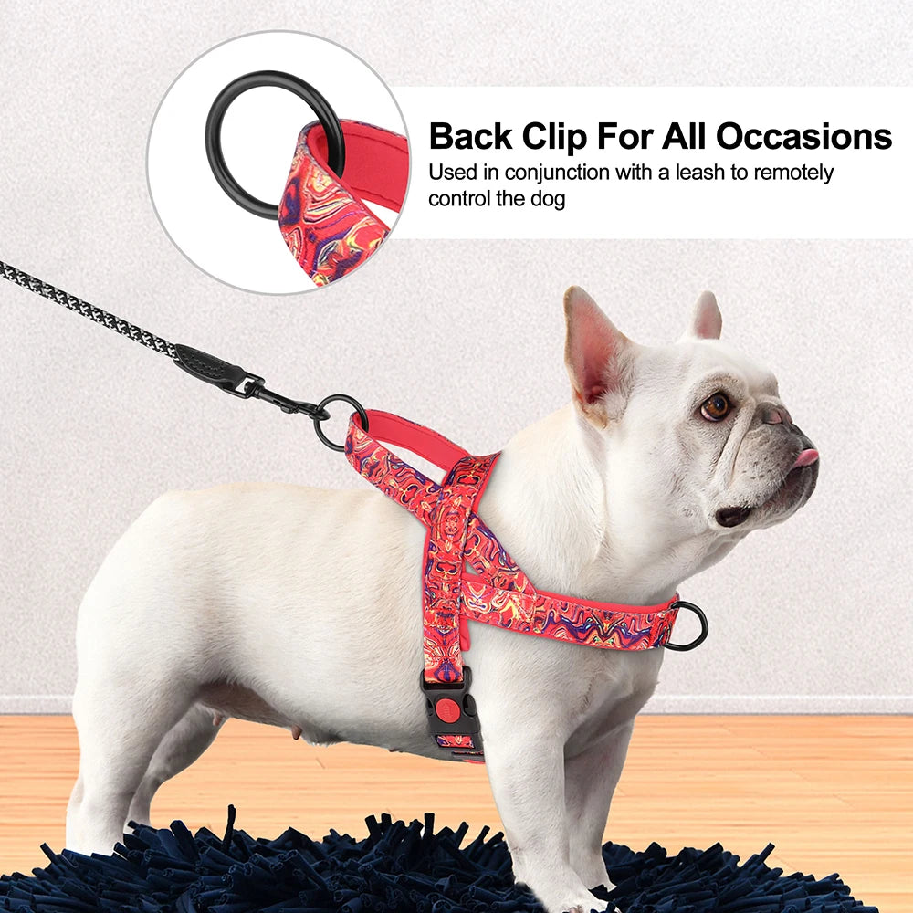 no pull dog harness, reflective padded back clip vest for small to large dogs, durable nylon walking harness