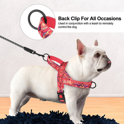 no pull dog harness, reflective padded back clip vest for small to large dogs, durable nylon walking harness