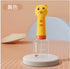 Yellow dog shampoo sprayer with cat-shaped handle, Type-C charging, water and shampoo scale lines, foaming bath dispenser for pets