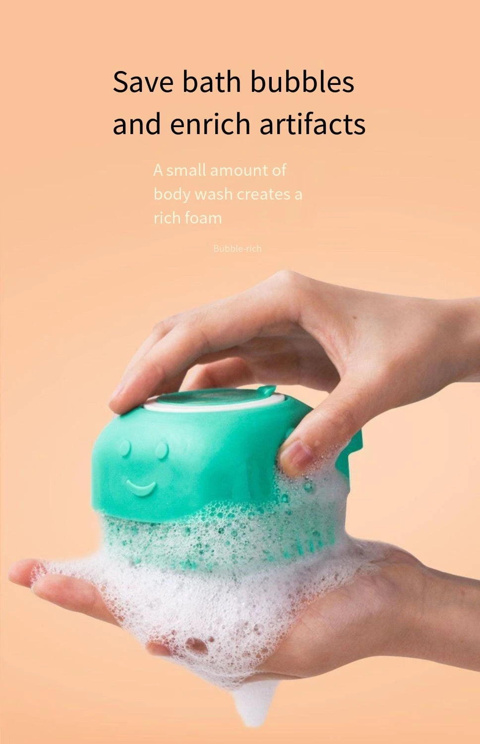 silicone pet bathing brush for dogs and cats, shampoo dispensing grooming massage tool