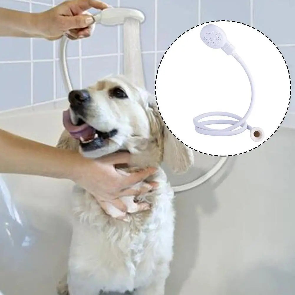 pet bathing shower for dogs and cats, handheld grooming sprayer for easy bath cleaning