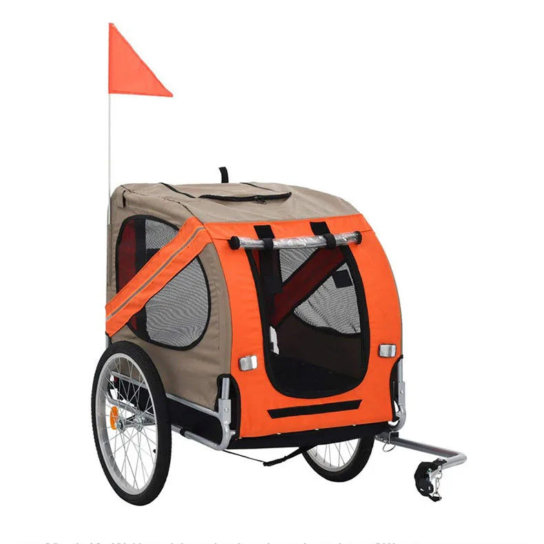 Dog Bike Trailers for Cycling Adventures Outdoor Pet Carriers Bike Tail Wagon Touring Bicycle Trailer for Dog