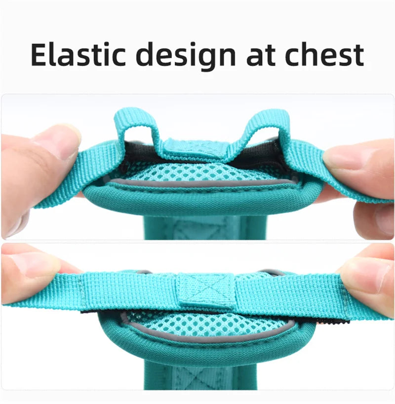 reflective cat harness and leash set breathable mesh vest with elastic chest design for small dogs and cats