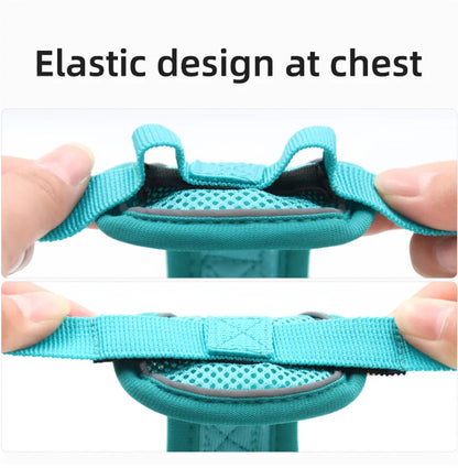 reflective cat harness and leash set breathable mesh vest with elastic chest design for small dogs and cats