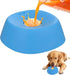 Blue slow feeder dog bowl, anti-choking non-slip 3/4 cup lick toy for liquid treats, bone broth, ice cream, yogurt