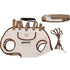 dog backpack carrier in Luomi color with breathable canvas, mesh, leash and adjustable straps for small pets