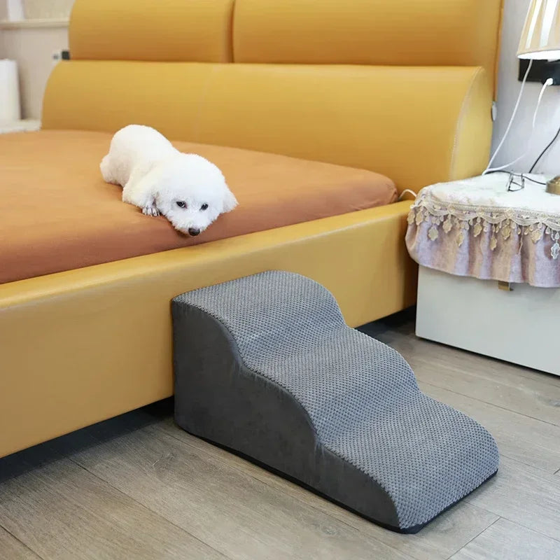 Dogs Stairs Pet 2/3 Steps Stairs for Small Dog Old Dog Ramp Ladder Anti-slip High Bed Removable Dogs Climbing Stair Ramp Stair