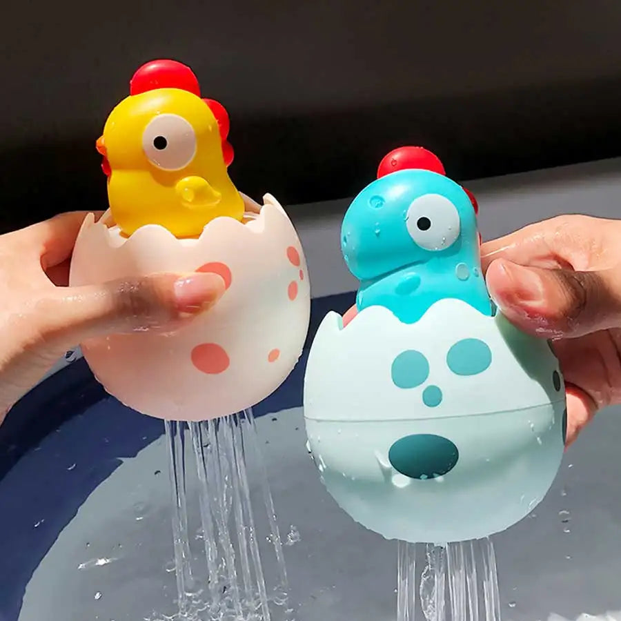 baby bath water spray toy duck and dinosaur egg water sprinkler for kids bath time fun