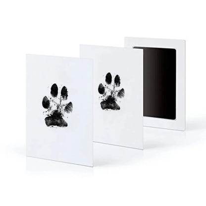 pet handprint and footprint kit for dogs and cats, clean touch ink pad for clear paw print keepsake