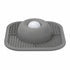 Grey slow feeder dog bowl with textured anti-slip surface and central treat ball, resin interactive feeding mat for dogs