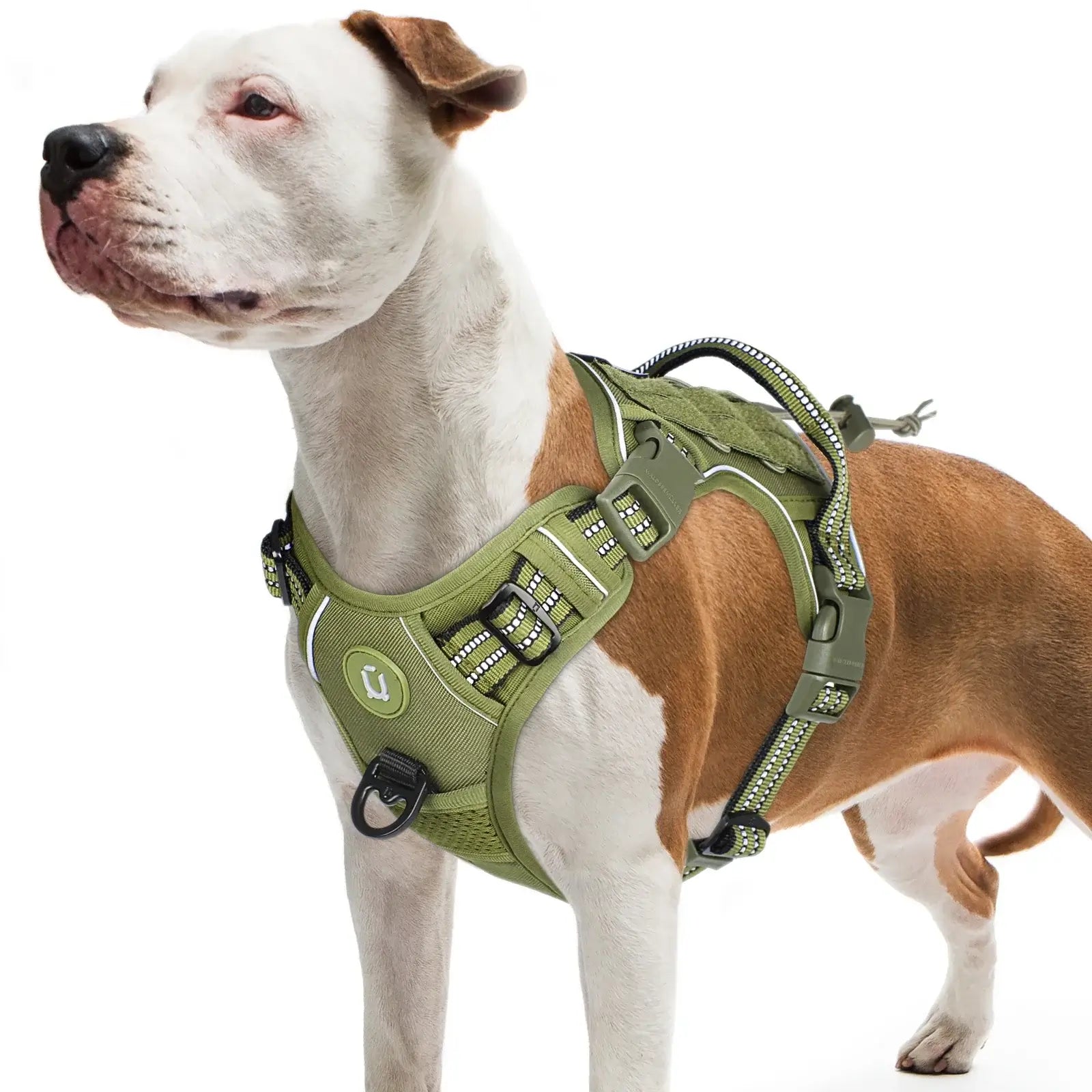 tactical no pull dog harness for medium large dogs, adjustable breathable reflective military vest harness