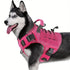 no-pull tactical dog harness for large dogs, rose red reflective military vest with handle for Labrador Retriever, Siberian Husky