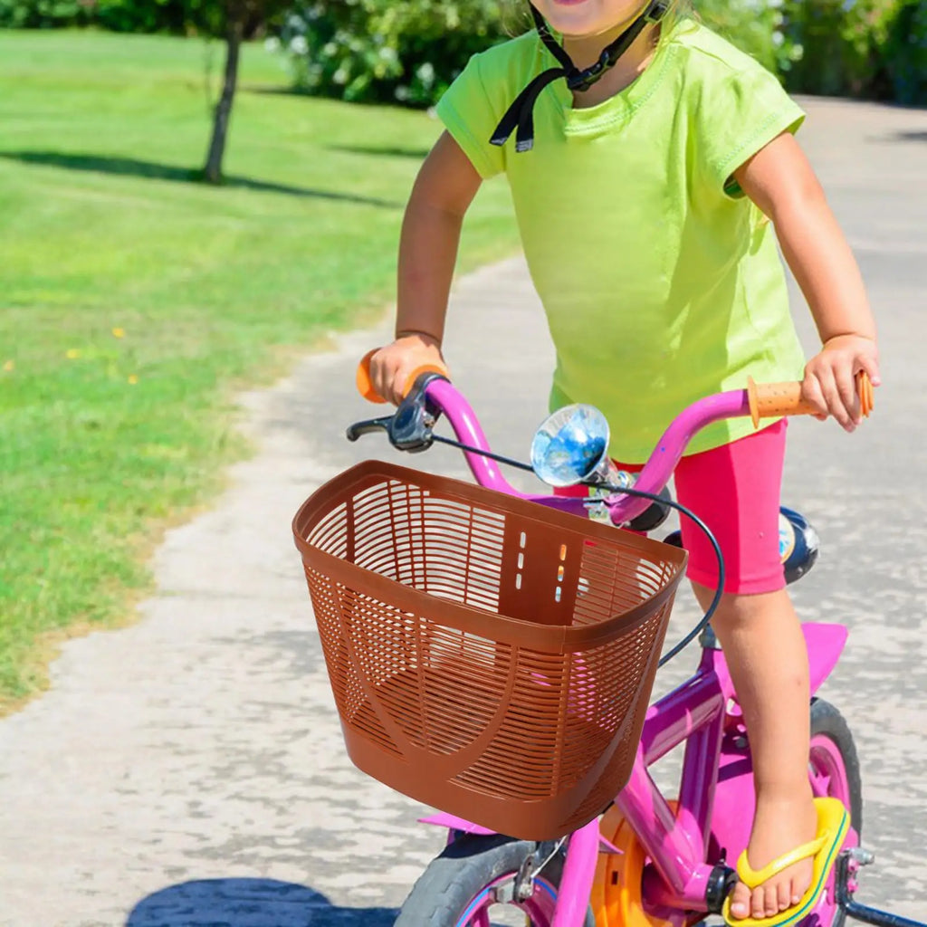 Bike Front Basket Carrier Basket Universal Kids Bike Frame Cargo Carrier Storage Box for Dog Puppy Cats for Camping Shopping