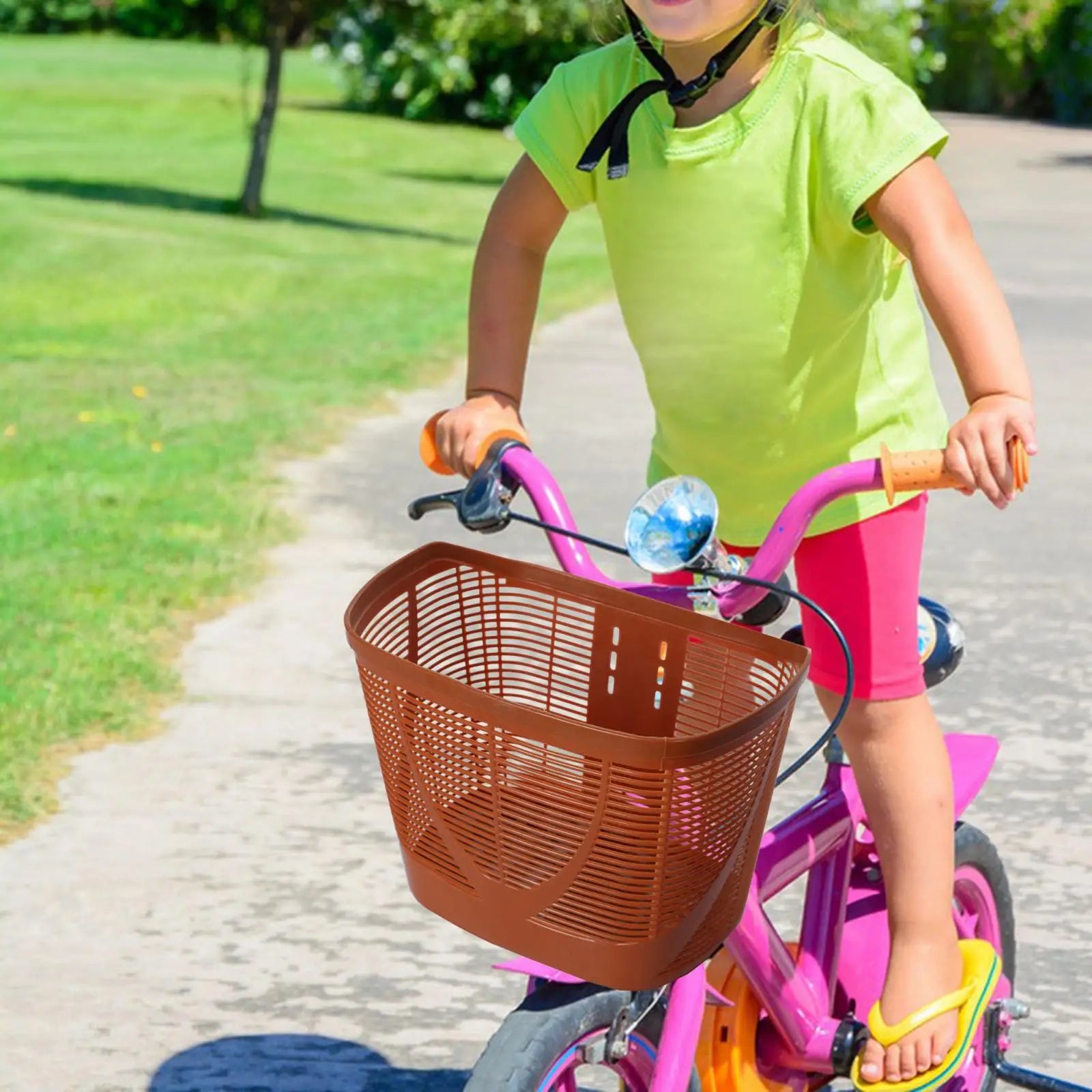 Bike Front Basket Carrier Basket Universal Kids Bike Frame Cargo Carrier Storage Box for Dog Puppy Cats for Camping Shopping