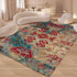 machine washable area rug colorful vintage geometric carpet for living room bedroom dining room with non-slip indoor floor mat