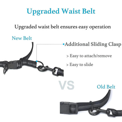 Hands Free Dog Leash for Pet Walking Running Retractable Elastic Belt Dog Traction Rope for Running Walking Pet Products