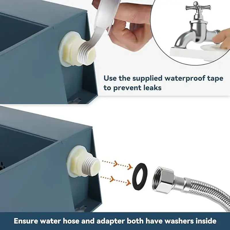 Dog Automatic Water Bowl Dispenser with 1.5m Water Hose 2L Outdoor Auto Fill Pet Water Dispenser for Animal Cat Chickens Rabbits