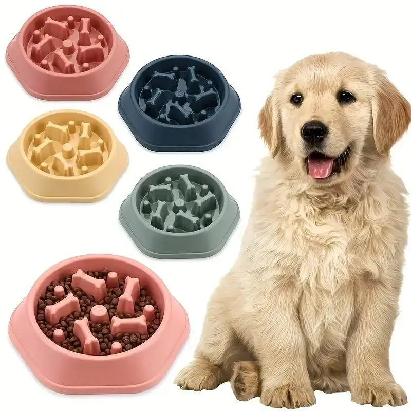 slow feeder dog bowl anti-slip puzzle feeder for puppies and medium dogs to reduce choking and slow eating