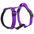 Purple dog harness vest with reflective nylon, quick release, breakaway halter harness for small, medium and large dogs