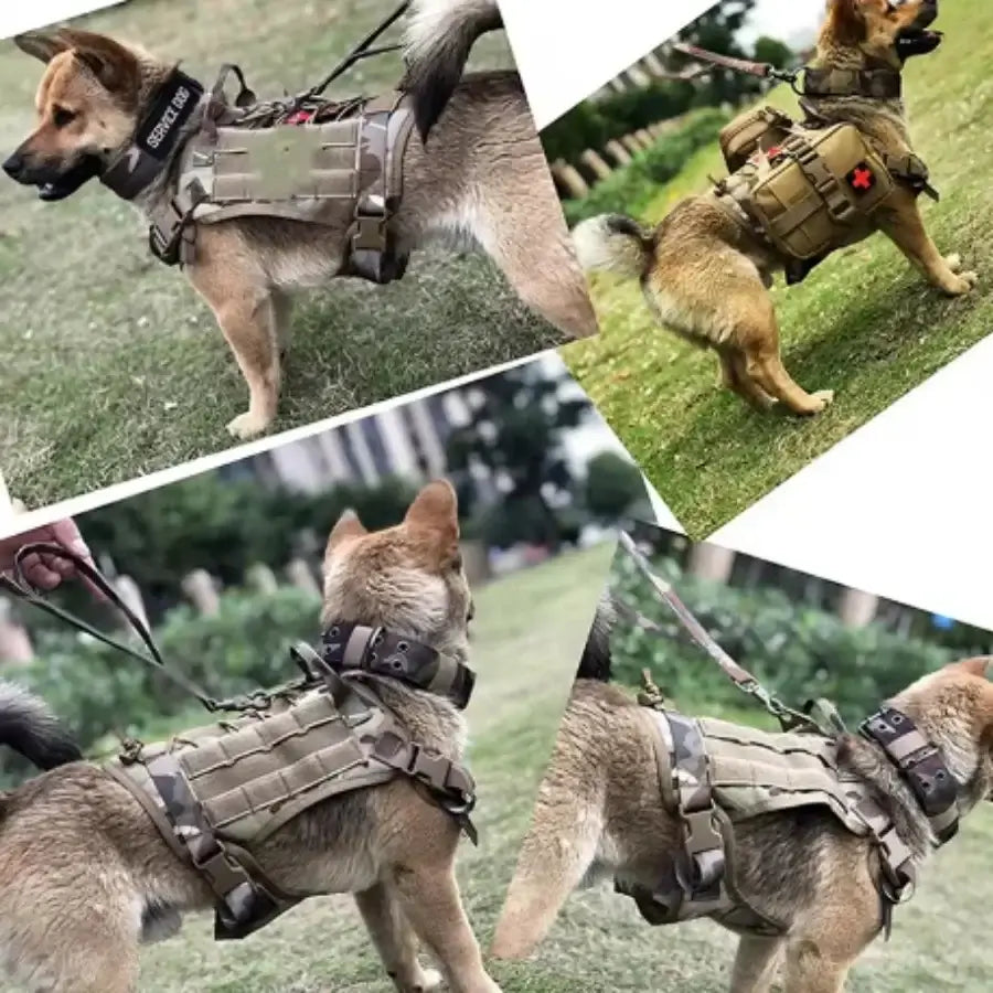 Military training dog harness padded quick release vest for small, medium, and large dogs