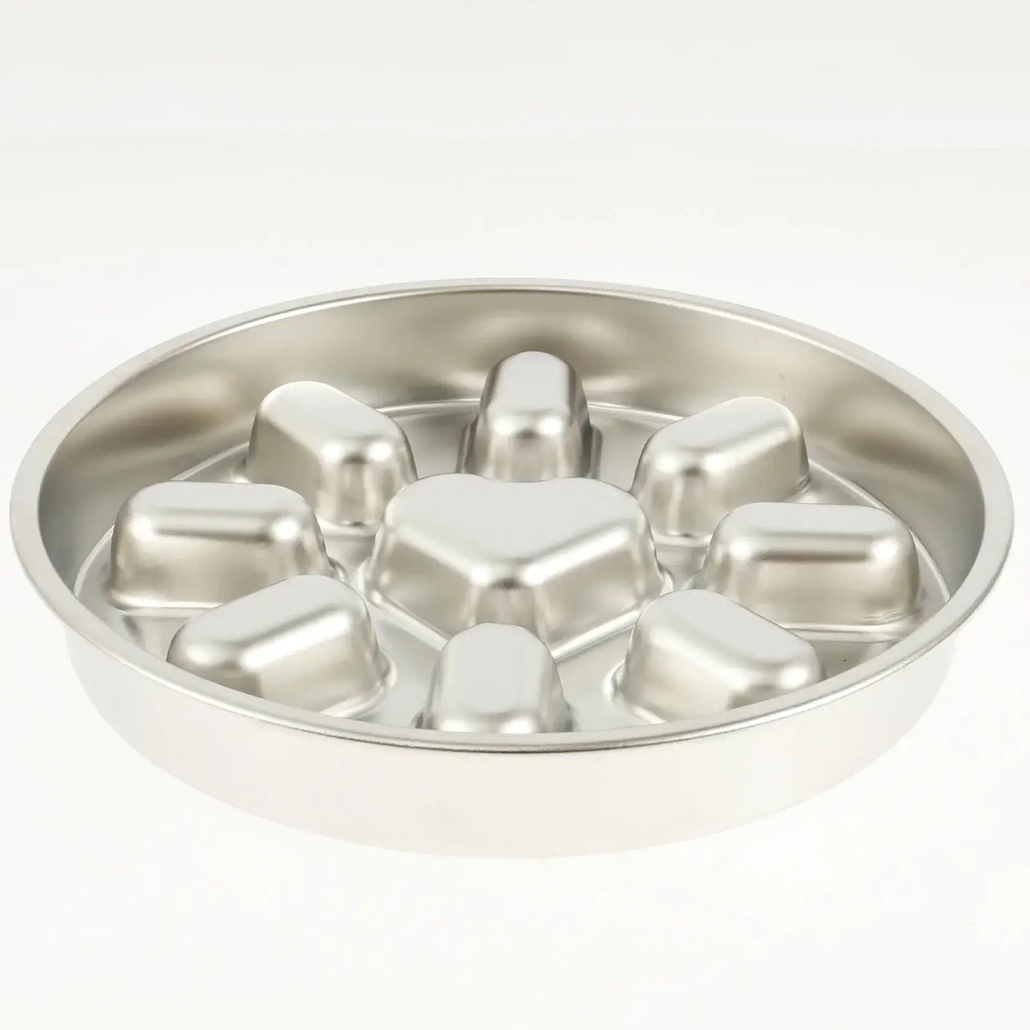 stainless steel slow feeder dog bowl with anti-choking raised spine design and double-sided use for style A