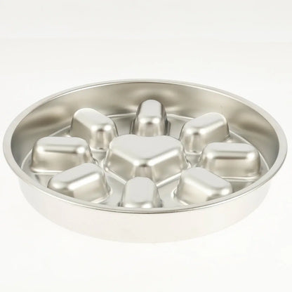 stainless steel slow feeder dog bowl with anti-choking raised spine design and double-sided use for style A