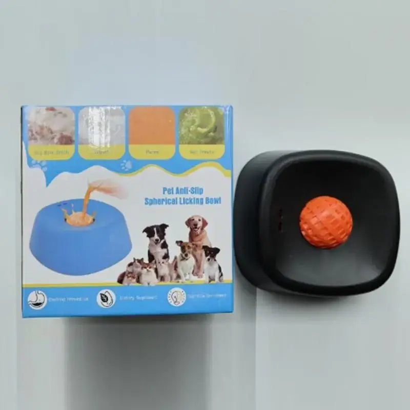 slow feeder dog lick bowl for liquid treats, anti-slip interactive pet licking bowl for dogs, bone broth and yogurt feeder