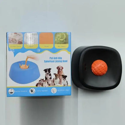slow feeder dog lick bowl for liquid treats, anti-slip interactive pet licking bowl for dogs, bone broth and yogurt feeder