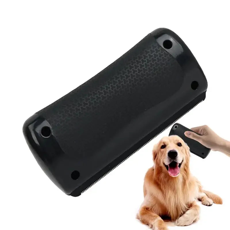 pet deshedding brush for dogs, black grooming tool removes loose fur and knots for easy shedding control