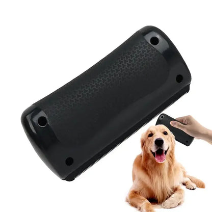 pet deshedding brush for dogs, black grooming tool removes loose fur and knots for easy shedding control