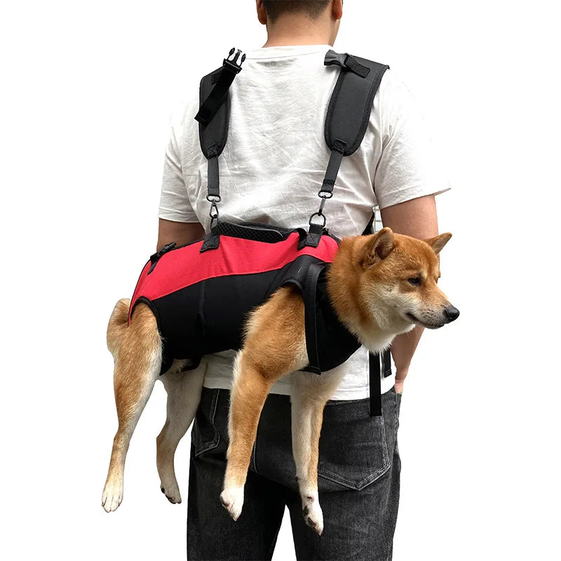 dog backpack carrier for hiking and biking breathable adjustable pet backpack with belly support for medium dogs
