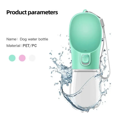 leakproof dog water bottle portable pet drinking bowl for dogs and cats, outdoor travel water feeder