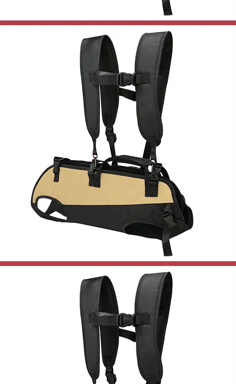 dog backpack carrier for hiking and biking for pets with breathable support, adjustable straps, and secure belly fit
