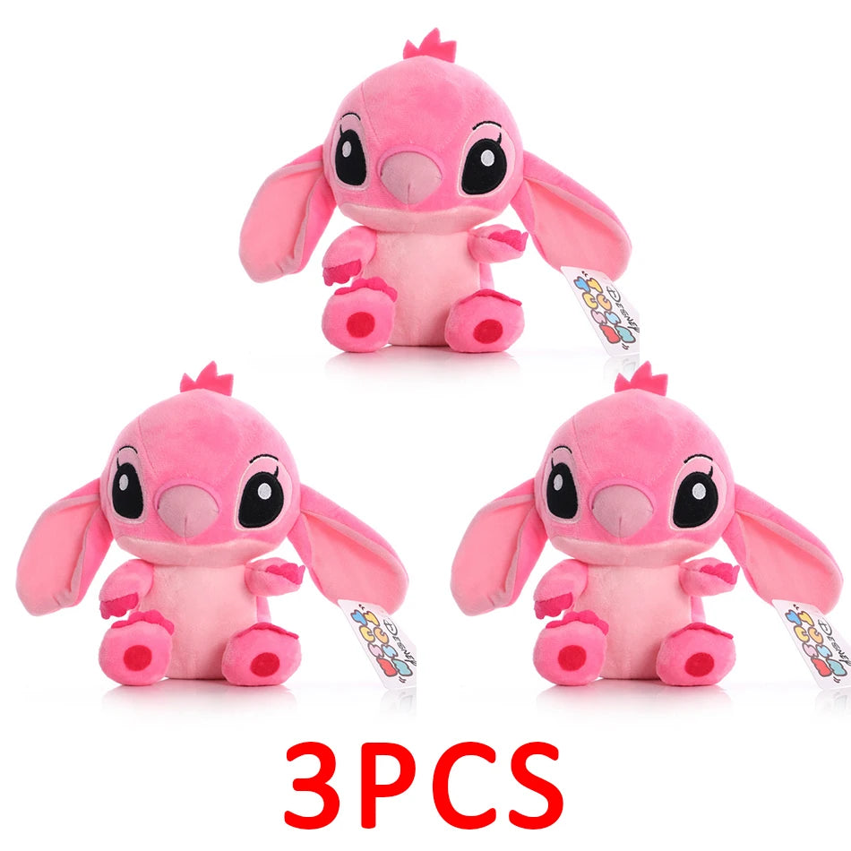 stitch stuffed plush doll pink 3pcs kawaii cartoon anime plush toys for kids birthday Christmas Halloween gift