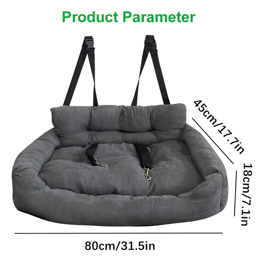 Dog Car Seat with Safety Strap Car Booster Seats for Small/Medium Dogs or Cats Universal Comfortable Dog Bed for Car and Home