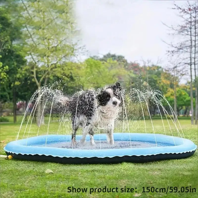 Fun Outdoor Water Sprinkler for Dogs Portable Non-slip Pet Play Bathing Soaker