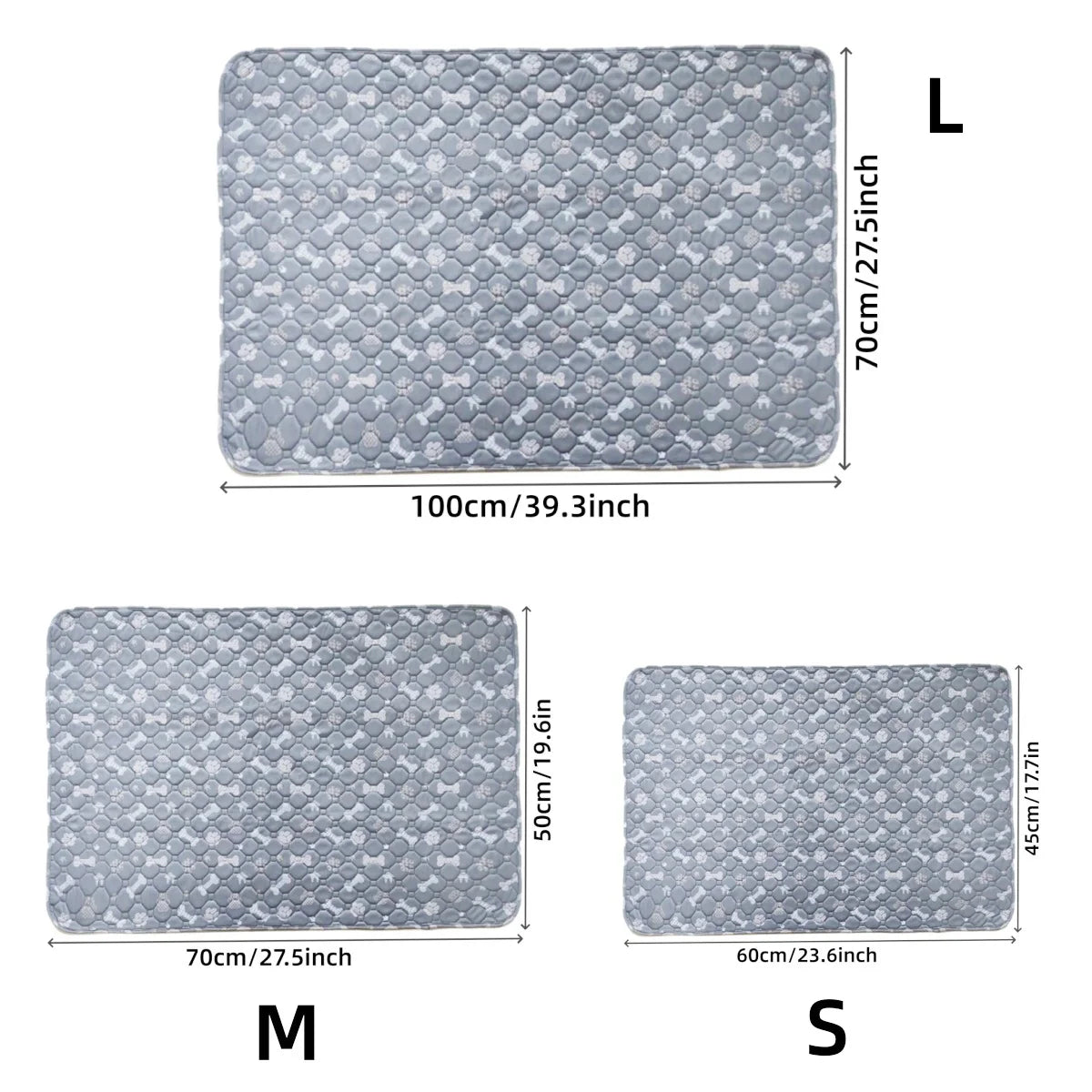 washable reusable dog pee pad in L, M, and S sizes for puppy training, car seat, and floor protection