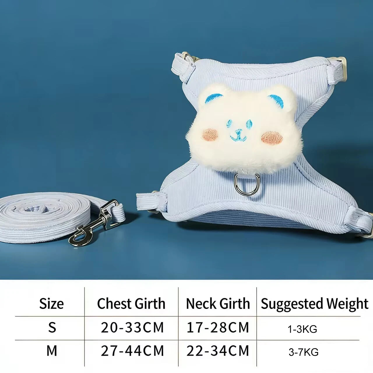 adjustable cat harness and leash set, breathable cartoon pet harness for small dogs and cats, breakaway walking accessory