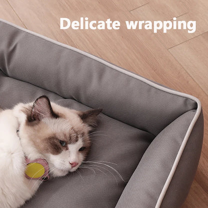 waterproof square dog bed for large dogs, soft thickened pet bed with delicate wrapping for cats and dogs