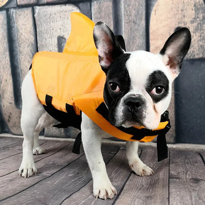 Dog Life Jacket Shark Fin Puppy Life Jacket Adjustable Dog Swimming Safety Jacket with Handle Dog Surfing Vest