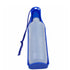 portable pet water bottle for dogs, blue travel cup drinking bowl dispenser for dogs and cats, 250ml