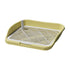 Plastic dog potty tray with raised grid and detachable post for indoor pet training