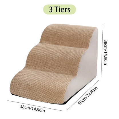 Dogs Stairs Pet 2/3 Steps Stairs for Small Dog Old Dog Ramp Ladder Anti-slip High Bed Removable Dogs Climbing Stair Ramp Stair