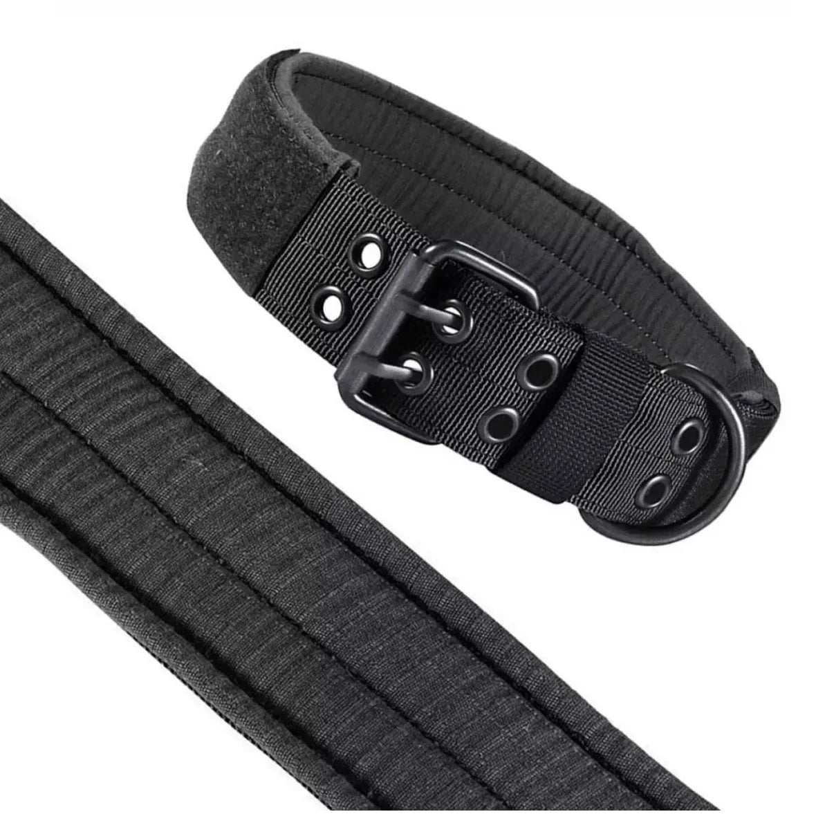 reflective tactical dog collar, adjustable heavy duty nylon training collar with quick release buckle