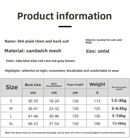reflective cat harness and leash set breathable mesh pet harness size chart for cats and small dogs